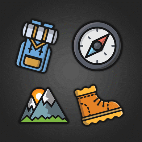 Combo Trekking Mini Sticker Set
